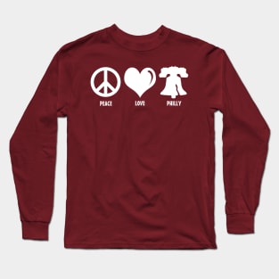 Peace Love Philly Philadelphia Liberty Bell Lover Long Sleeve T-Shirt